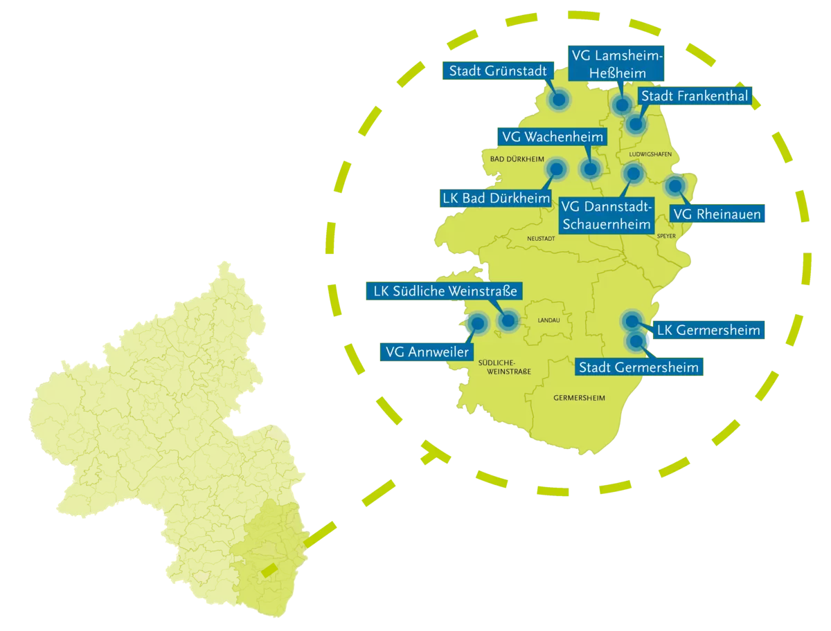 Teilnehmer-Kommunen in der Metropolregion Rhein-Neckar 2020 Teilnehmer-Kommunen in der Metropolregion Rhein-Neckar 2020